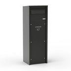 Free Standing Outdoor Parcel Box   Nikolai   Black   Side