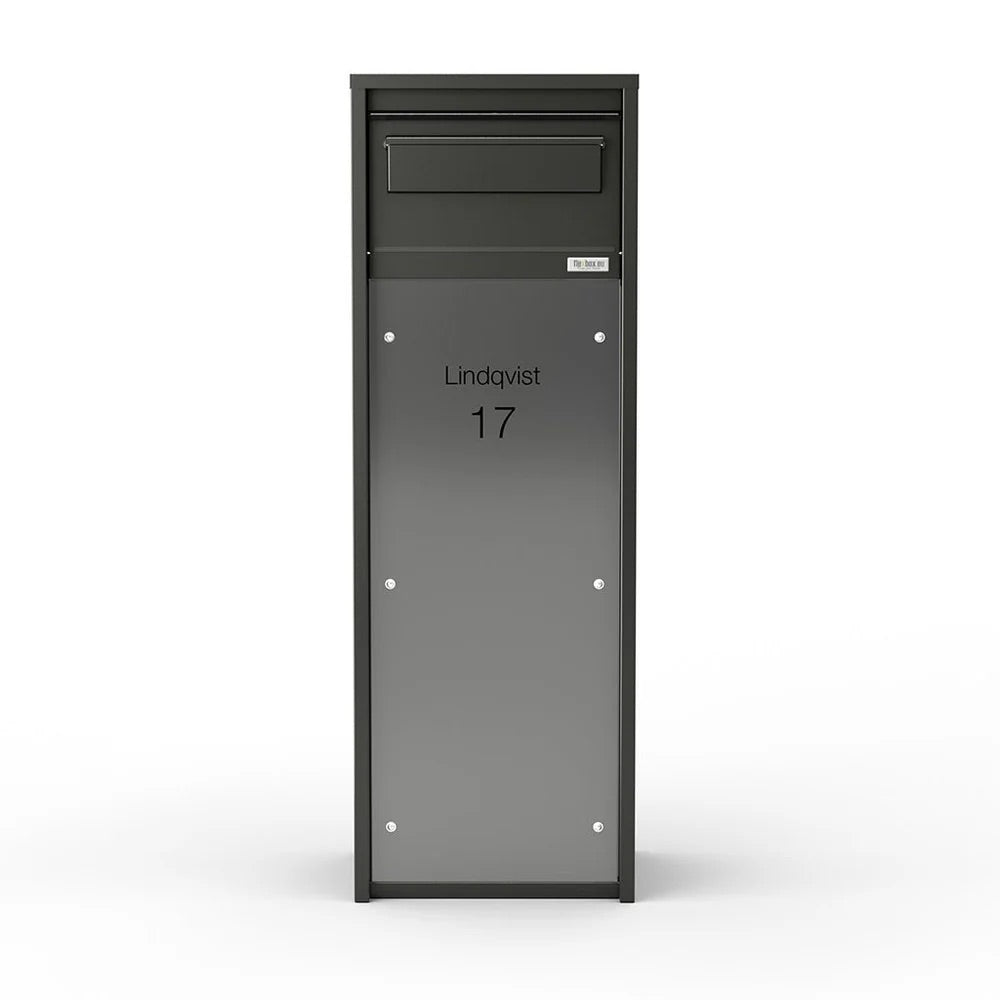 Free Standing Outdoor Parcel Box   Nikolai   Stainless Steel   Front