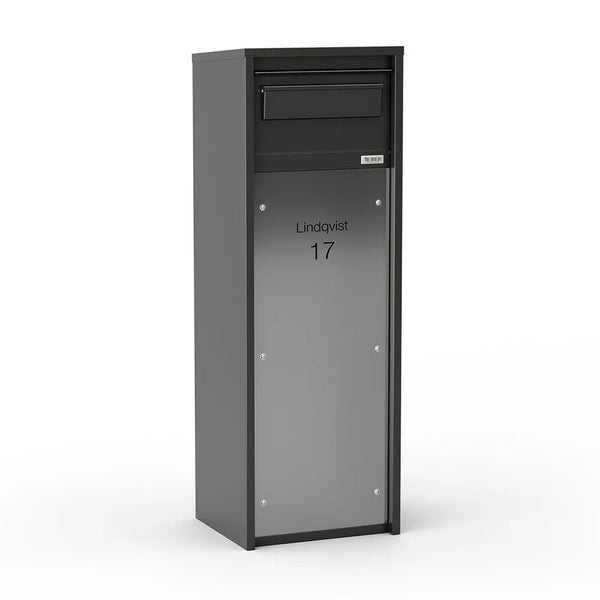 Free Standing Outdoor Parcel Box   Nikolai   Stainless Steel   Side