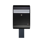 Free Standing Post Box Allux 5000 Black   Grey Stand