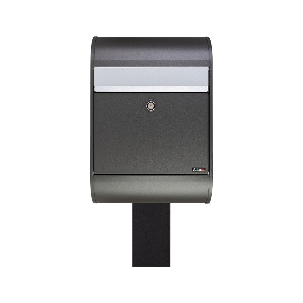Free Standing Post Box Allux 5000 Grey   Black Stand