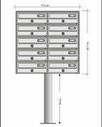 bank of 10 free standing external mailboxes Slim