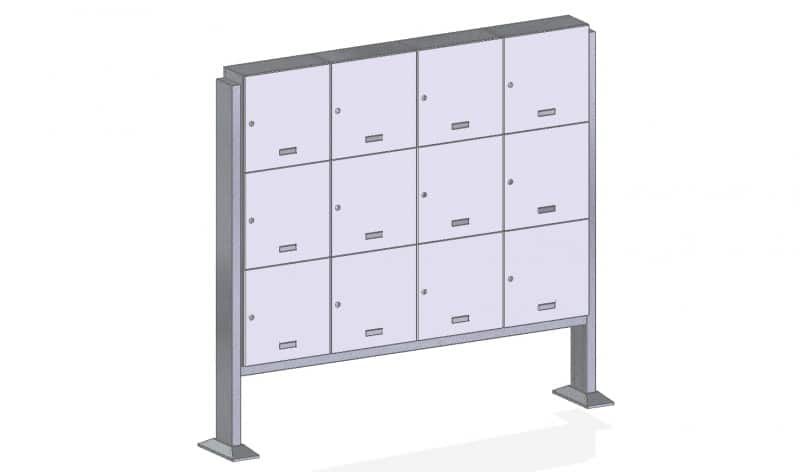 Free Standing Rear Access Communal Post Boxes Urban Easy SLP