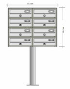 Freestanding Letterbox for Flats and Offices External Lockable - Tocco Di Italia Slim