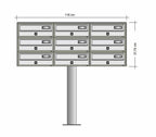 Freestanding Letterbox for Flats and Offices External Lockable - Tocco Di Italia Slim