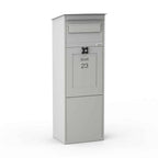 Freestanding Parcel Box Karl Light Grey Front2