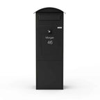 Freestanding Parcel Box Lovisa Black Front
