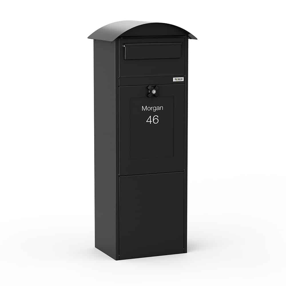 Freestanding Parcel Box Lovisa Black Front2