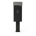Freestanding Post Box Gustaf Black Front