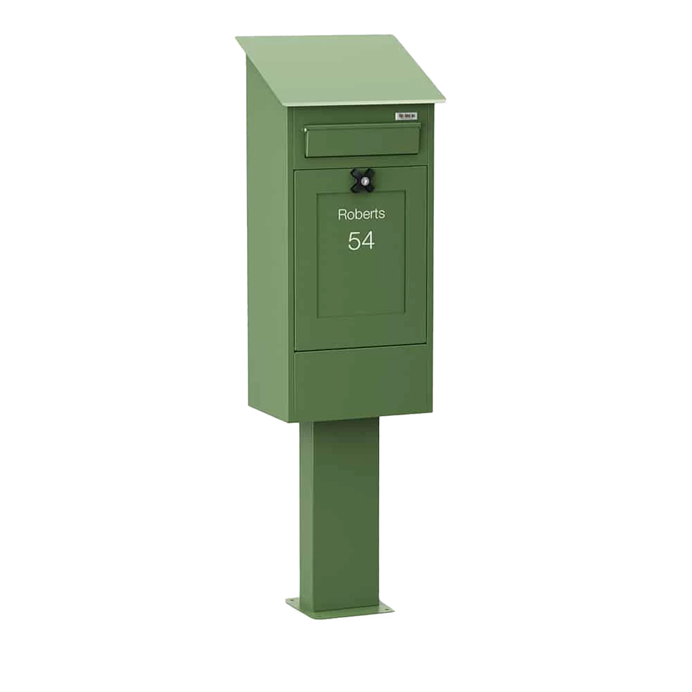 Outdoor Front Access Free Standing Post Box - Gustaf