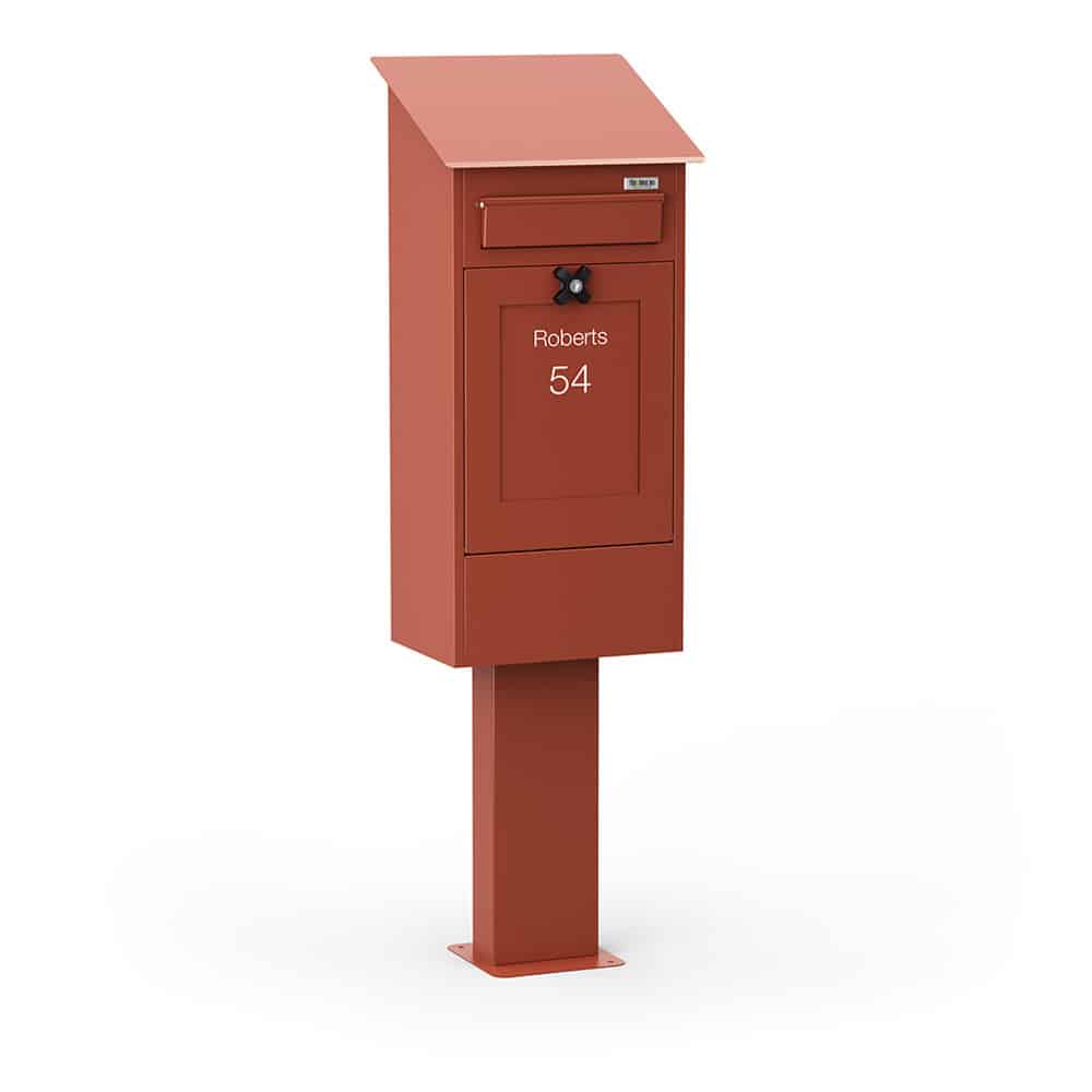 Post Box Outback Free Standing Outdoor Large Post Box Rear Retrieval - Gustaf ...
