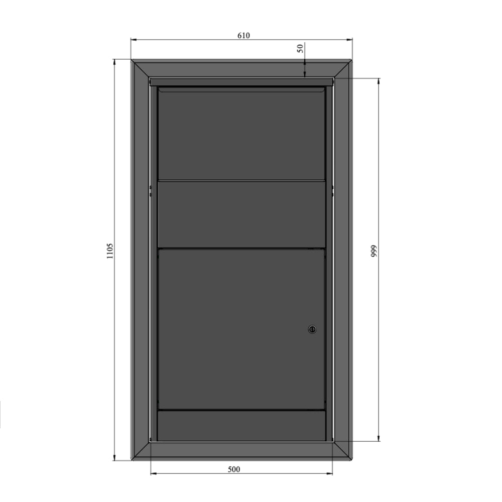 Built-In Parcel Drop Box Trim 50mm Surround | Buzzard Rear Trim
