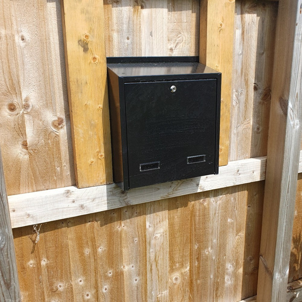 Gate Mounted Letterbox   W3 3   Black  Lifestyle Photo 4
