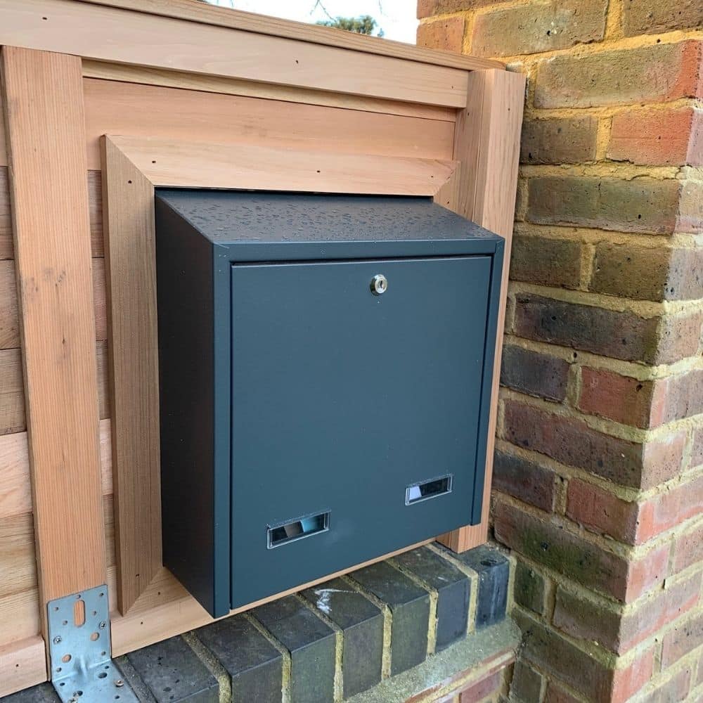 Gate Post Boxes In Dark Grey W3 4