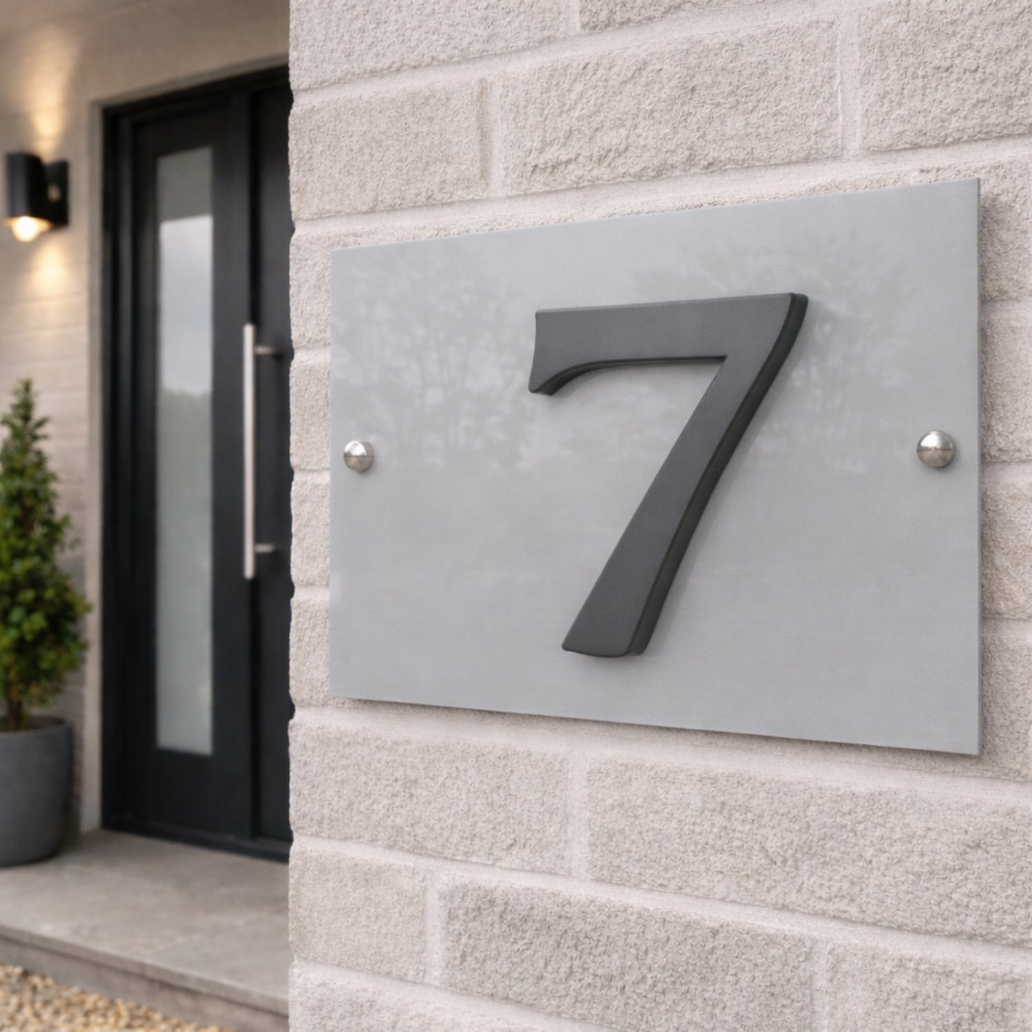 House Number Plaque - Aluminum House Number Sign