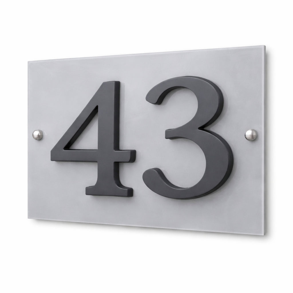House Number Plaque - Aluminum House Number Sign
