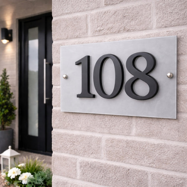 House Number Plaque - Aluminum House Number Sign