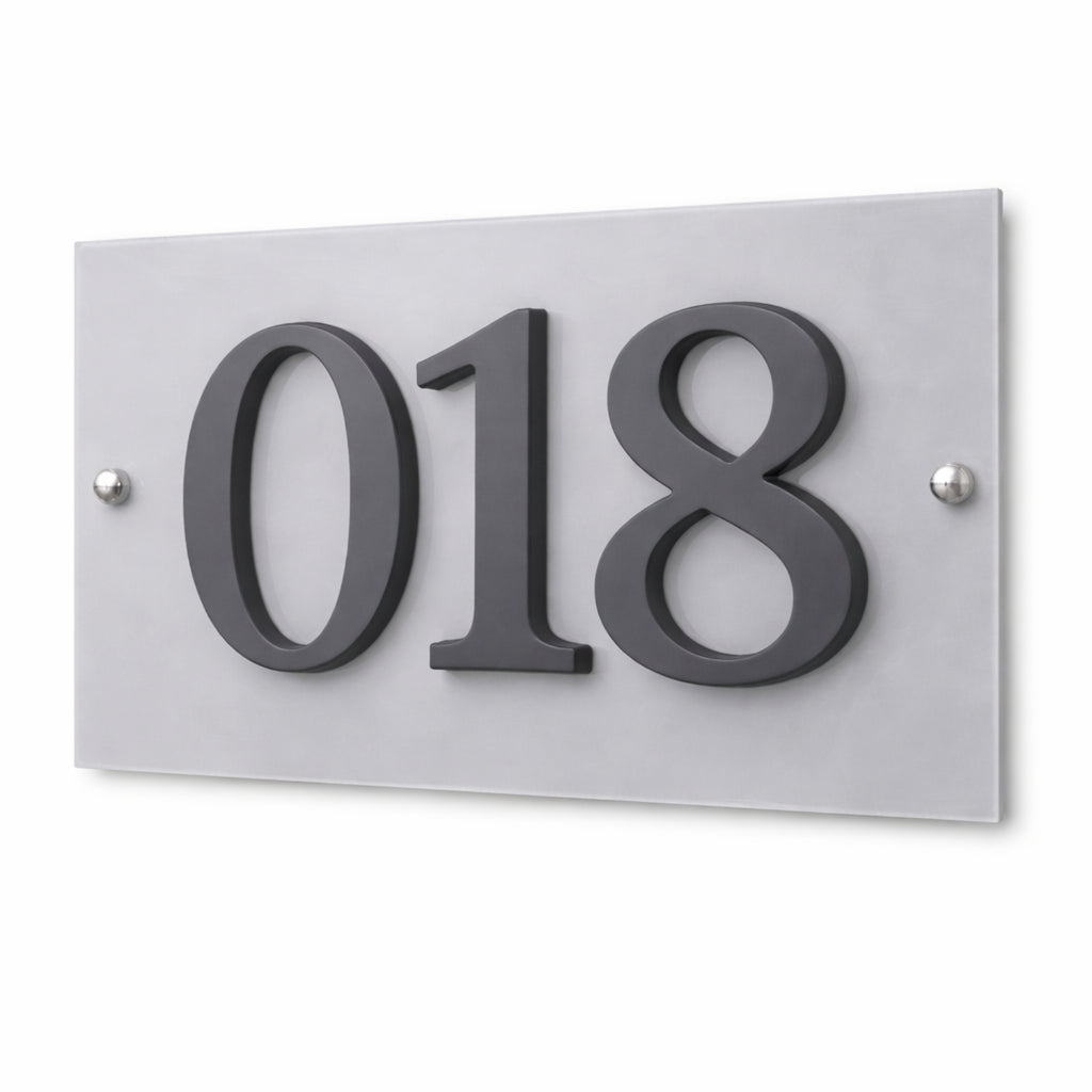 House Number Plaque - Aluminum House Number Sign