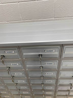 Post Boxes for Flats Free Standing Internal Locking in Anodized Silver - Tocco Di Italia Modular 270