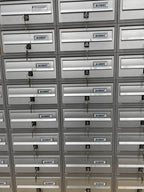 Post Boxes for Flats Free Standing Internal Locking in Anodized Silver - Tocco Di Italia Modular 270