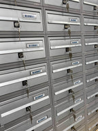Post Boxes for Flats Free Standing Internal Locking in Anodized Silver - Tocco Di Italia Modular 270