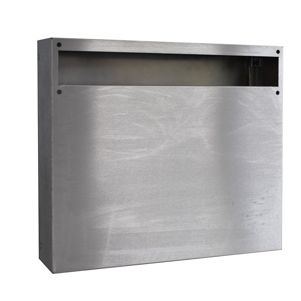 LAD 050 Stainless Steel Gate Mounted Letterbox No Plate
