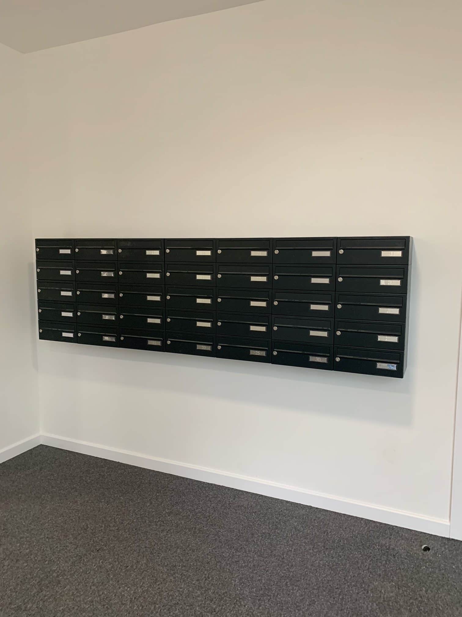 Wall Mounted Post Box for Flats Locking Letterbox Galvanised Steel - LBD-015 City Hall