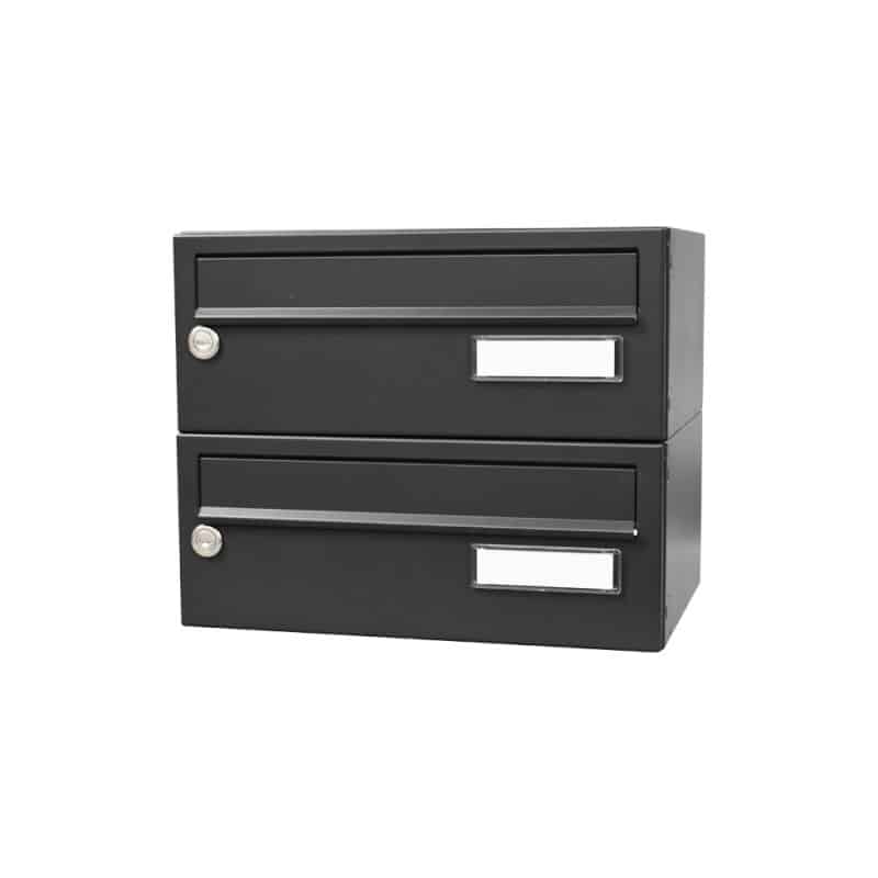 Wall Mounted Post Box for Flats Locking Letterbox Galvanised Steel - LBD-015 City Hall