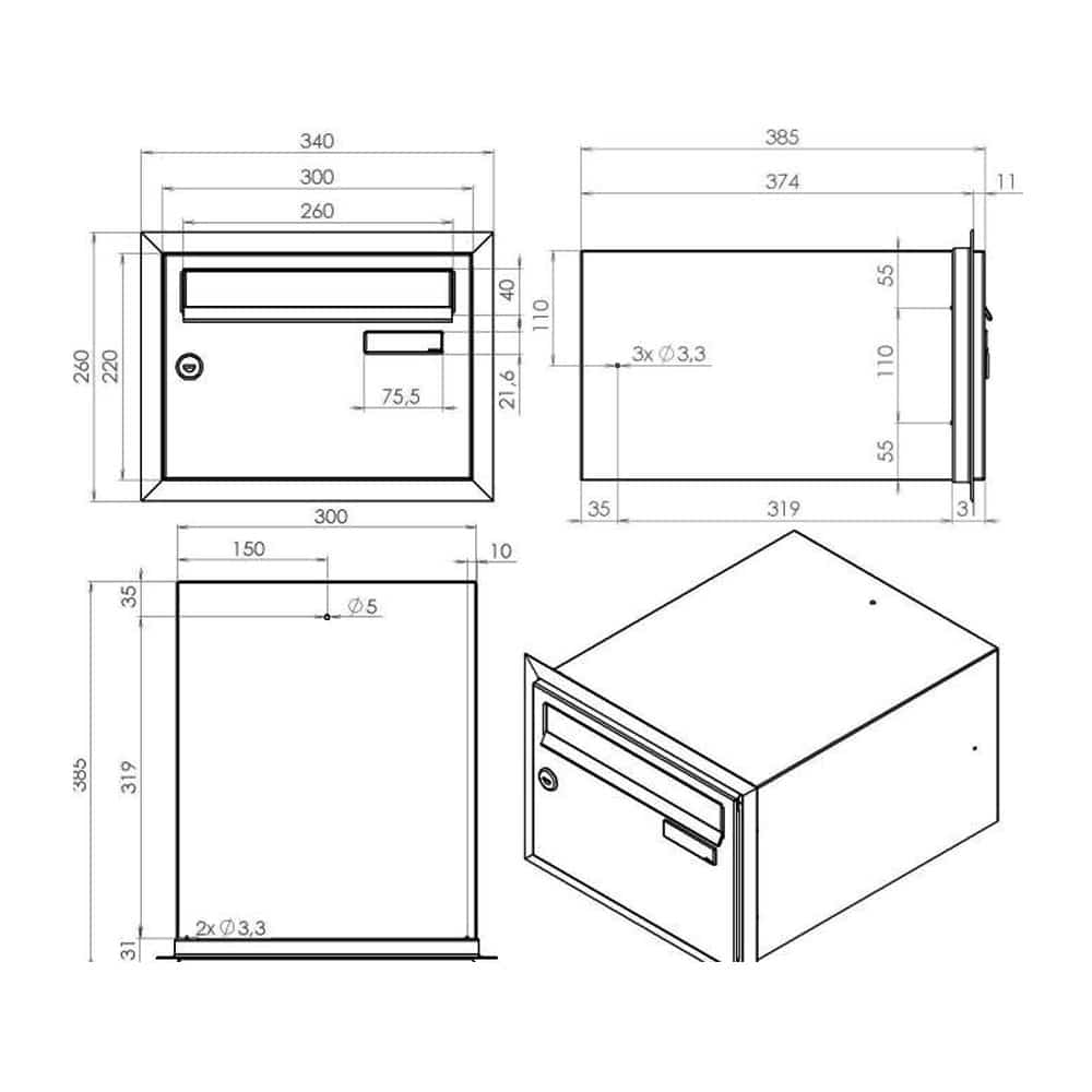 LBD 21 Lettebox Drawing
