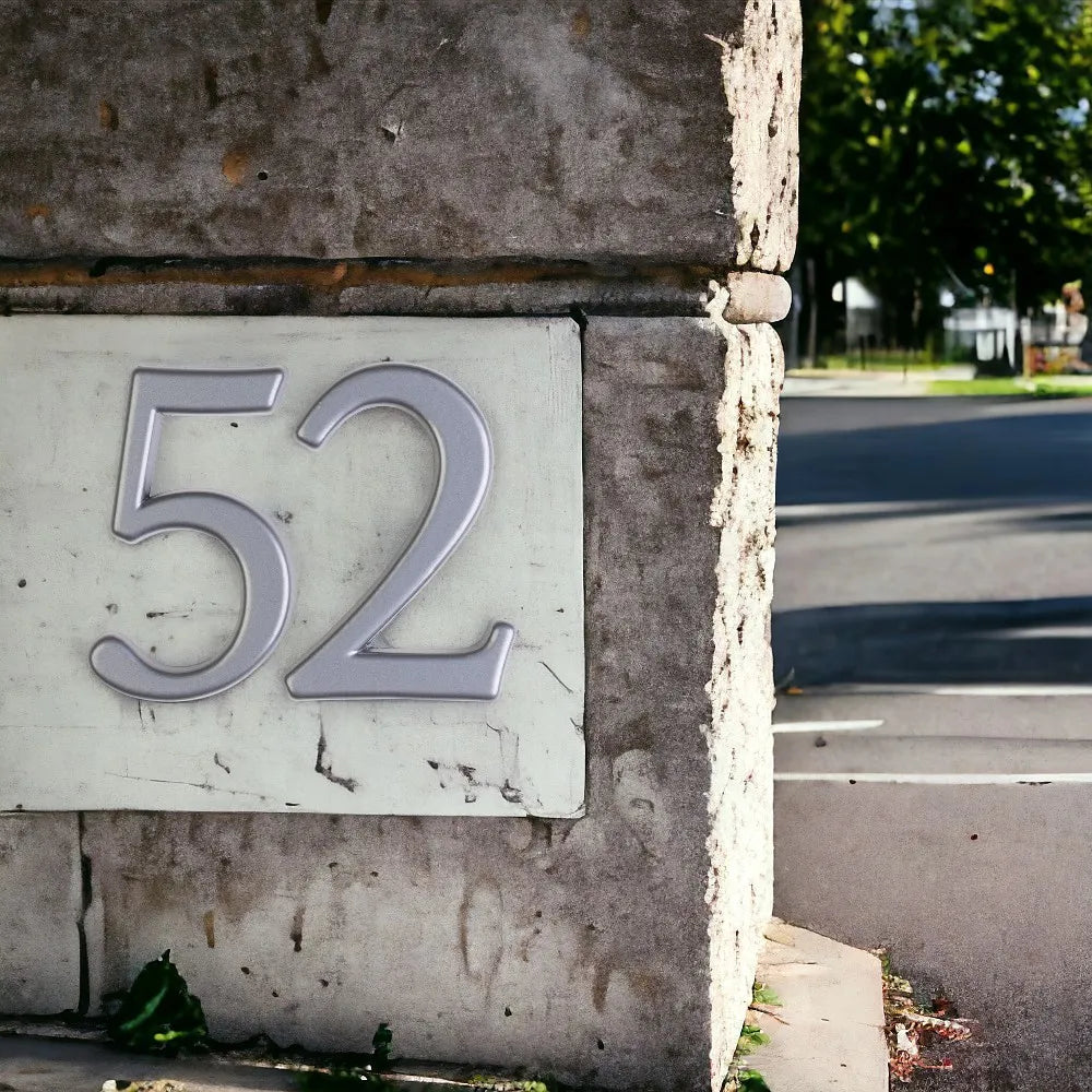 Large House Number In Chrome Finish