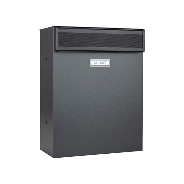 Large Letterbox Gate Mounted Rear Acess   Magnum   Galvanised Steel Dark Grey   Main
