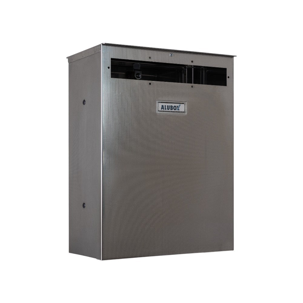 Large Letterbox Gate Mounted Rear Acess   Magnum   Galvanised Steel Stainless Steel   Without Letterplate