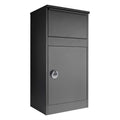 Large Outdoor Free Standing Parcel Box For Home   Buzzard   Front Access   Anthracite Grey With Combination Lock