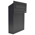 Letterbox For Gates & Fences External Rear Access Gatehouse W3 Dark Grey With Trim