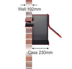 Stamford Through the Wall letterbox 102 wall case diagram