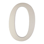 Modern House Numbers 0 Silver