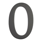Modern House Numbers 0. Graphite