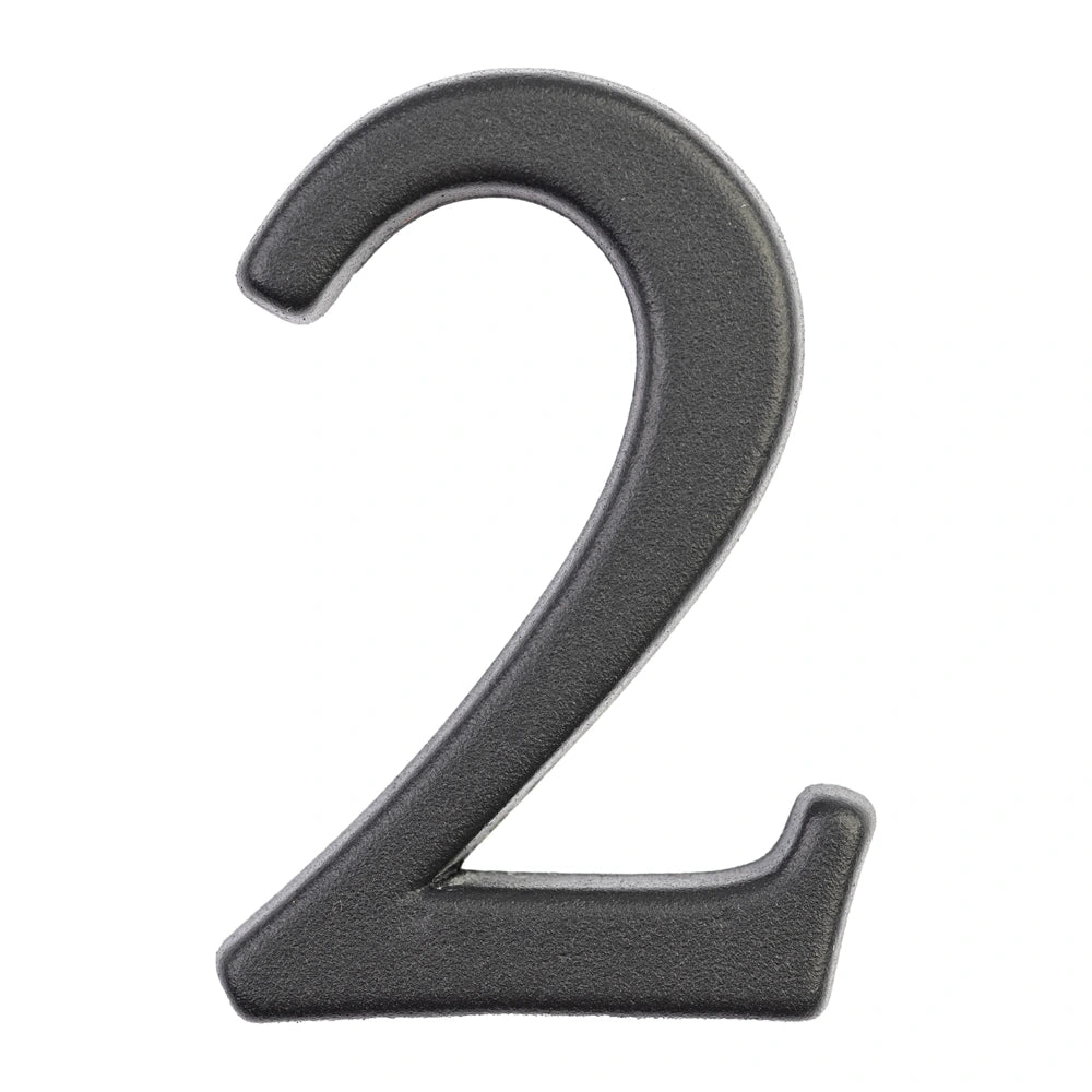 Modern House Numbers 2 Graphite Small