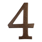 Modern House Numbers 4 Bronze