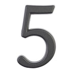 Modern House Numbers 5 Graphite Small