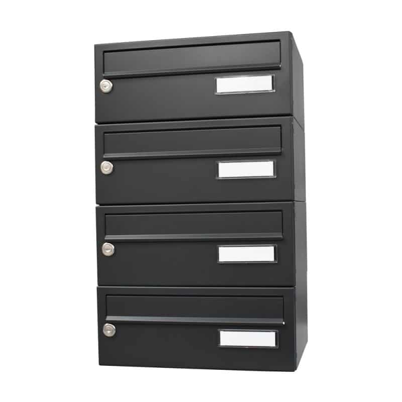 Wall Mounted Post Box for Flats Locking Letterbox Galvanised Steel - LBD-015 City Hall