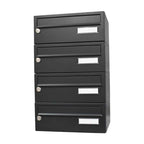 Wall Mounted Post Box for Flats Locking Letterbox Galvanised Steel - LBD-015 City Hall