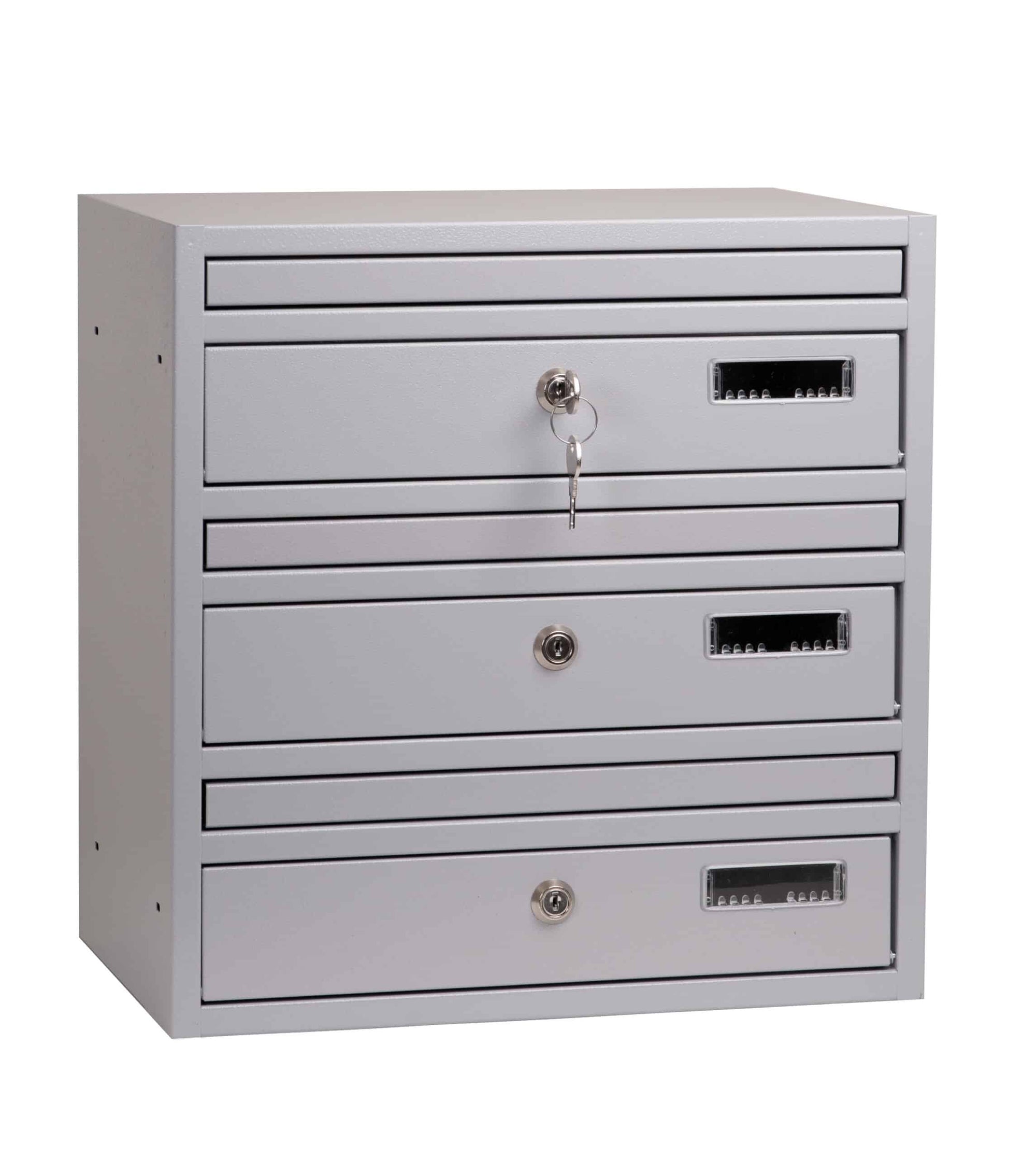 Bank Of 3 Wall Mounted Letter Boxes