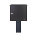 Outdoor Free Standing Letterbox   Allux 400 Grey   Grey Stand