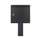 Outdoor Free Standing Letterbox   Allux 400 Grey   Grey Stand