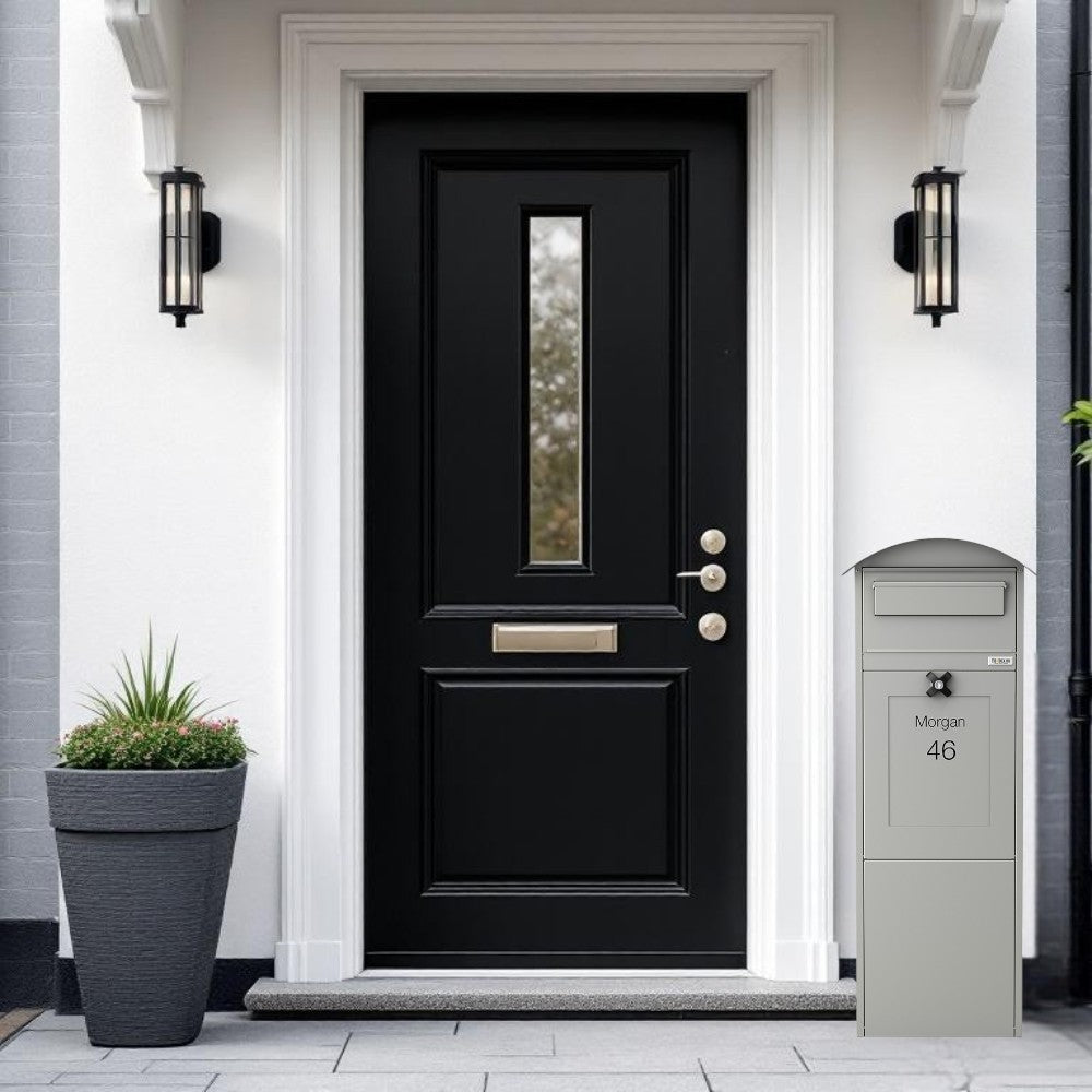 Outdoor Parcel Box For Home Free Standing Parcel Drop Box Lovisa Light Grey