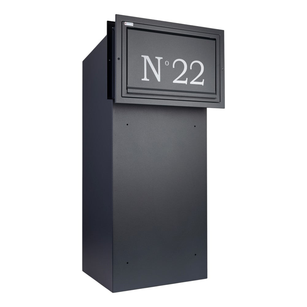 Parcel Box For Gates And Fences   Rear Access Parcel Box   Sigma Paco   With Personalisation