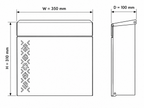 Modern Outdoor Post Box Wall Mounted Lockable Steel Letterbox – Peregrine