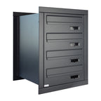 Rear Access Apartment Mailboxes E6 Urban Easy Bank Of 4