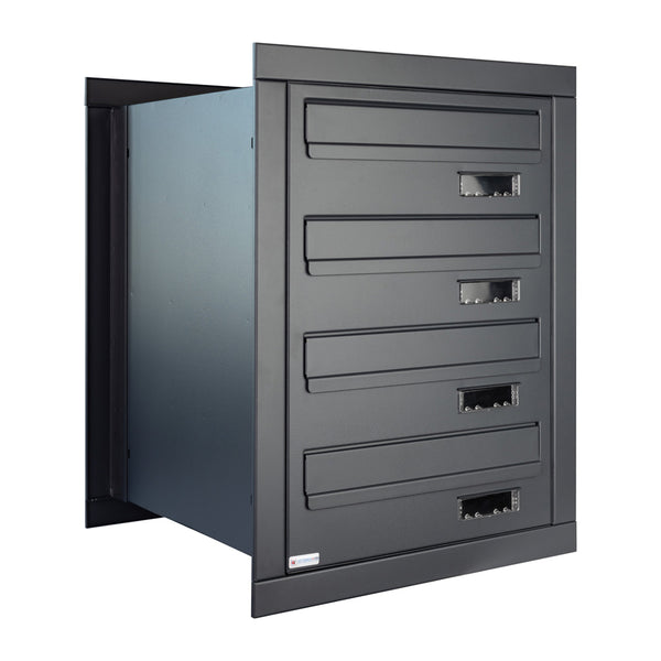 Rear Access Apartment Mailboxes E6 Urban Easy Bank Of 4
